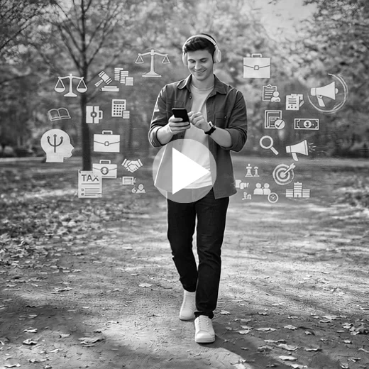 Mujer estudiante de modelo virtual de Universidad Humanitas